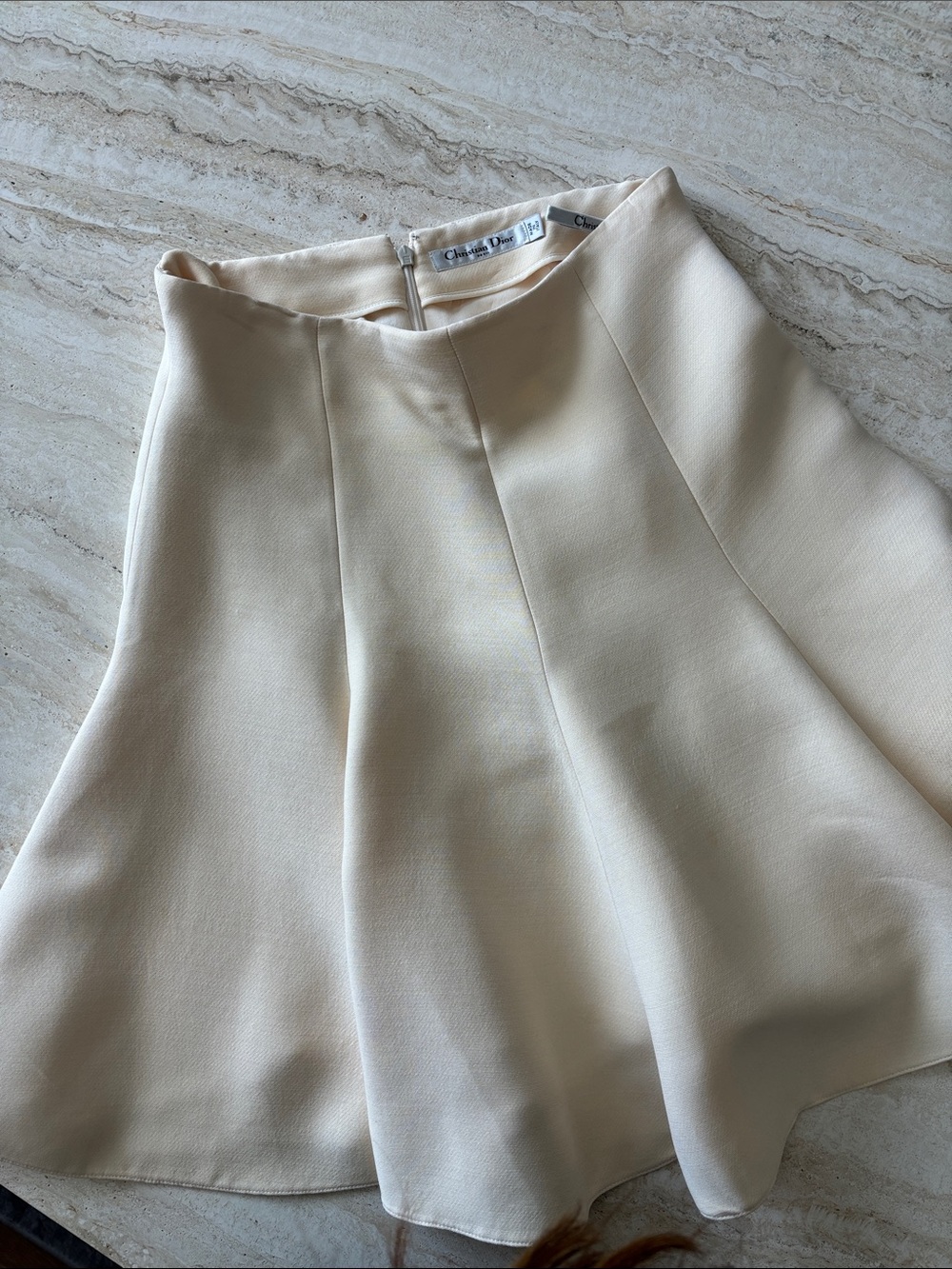 DIOR | ecru cream A-Line skirt 6